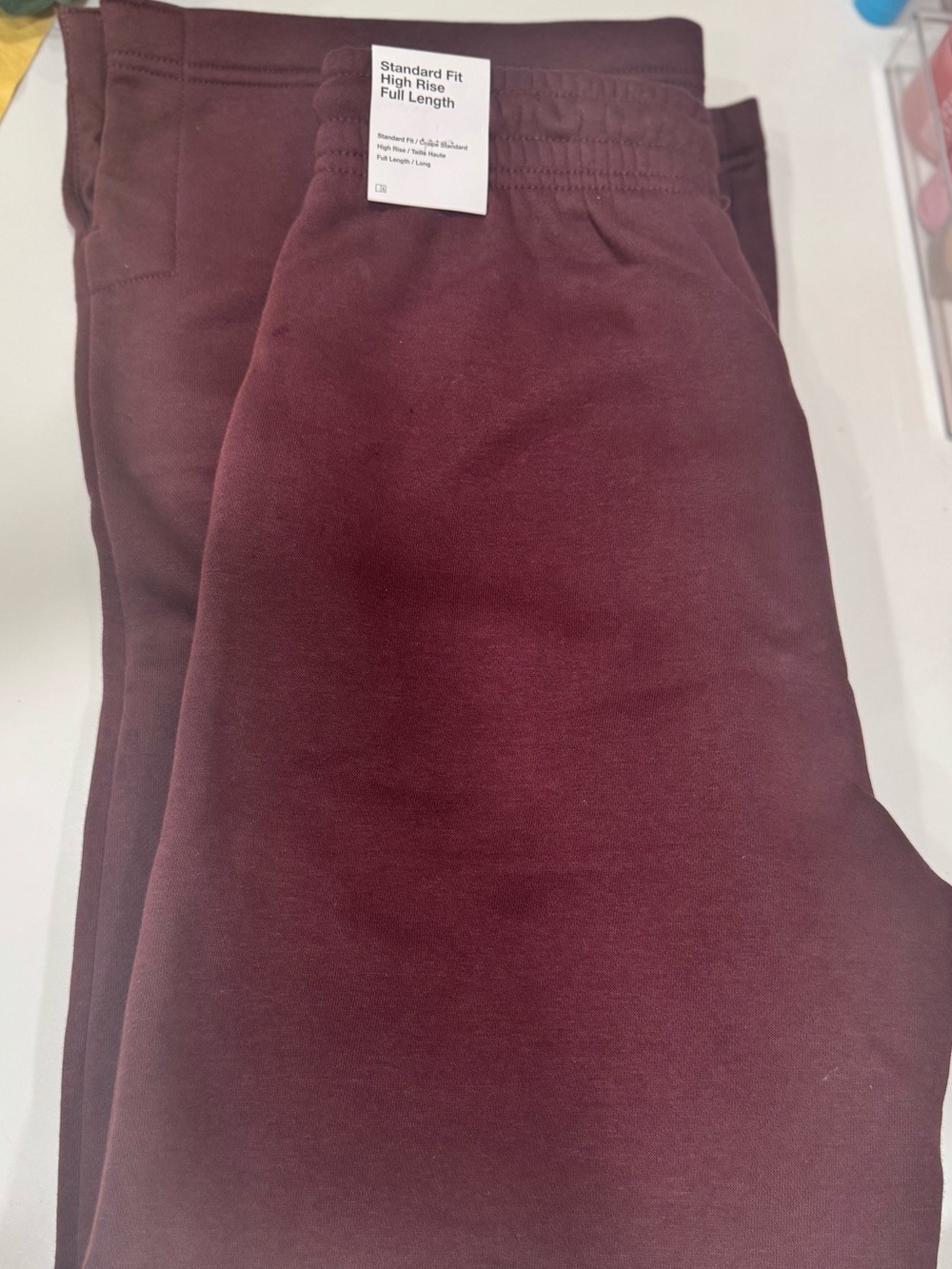 Women Full-Length Pull-On Bottoms - Burgundy